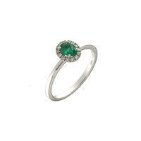 Ringe Mirco Visconti Dame in Weißgold Smeraldo 0.31 Ct AB872 /S - AB872 /S